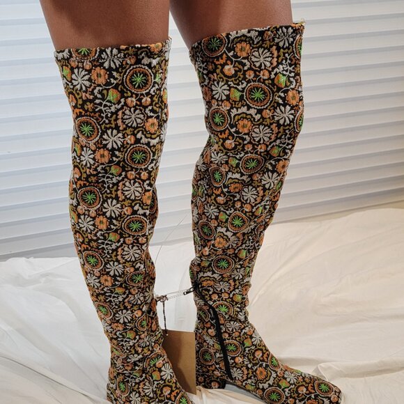 NEW with tags | Funky cloth thigh boots  | Ziggy Over the Knee Boots - Picture 6 of 8